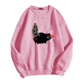 thumbnail image 3 of WEAIXIMIUNG Sweat à Capuche Rayé pour Femmes 3X Motif de Noël Mignon Col Rond Manches Longues pour Femmes Pull Décontracté de Vacances, 3 of 3