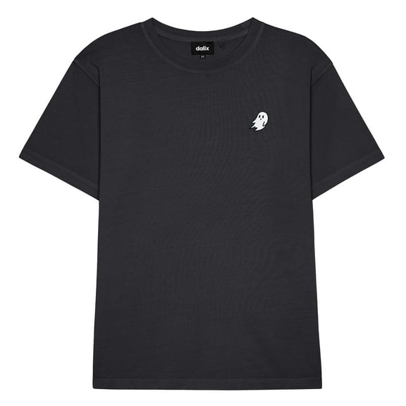 Dalix Ghost Midweight Garment Dye Soft Tee Short Sleeve Cotton Shirt Mens in Black XS X-Small