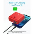 thumbnail image 2 of Anker PowerCore Fusion 10000, 20W Portable USB-C Wall Charger 10000mAh 2-in-1 with Power Delivery, Red, 2 of 7