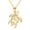Turtle, variant on 14K Solid Gold Fox/Pig/Panda Necklace Pendant for Women,Simple Origami Style Moon Fox Necklace Birthday Gifts Jewelry for Women (Yellow, 14K-Gold)