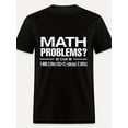 thumbnail image 2 of math problems call number student math-6303 funny Men’s Short Sleeve Graphic T-shirt Collection  black, 2 of 6