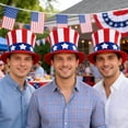 thumbnail image 4 of Independence Day Top Hat, 250th Anniversary Flag Costume Patriotic Accessory for 4th of July Party Supplies and Theme Decor,July 4th Decorations, 4 of 7