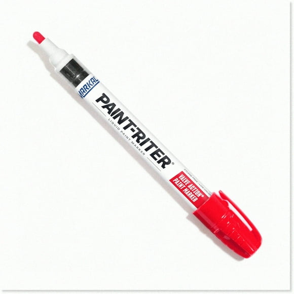 RapidMark Red Bullet Paint Pens - USA Made, Weather-Resistant, Long-Lasting Liquid Markers with Valve Action for Fast-Drying, Wear-Resistant Marks (12 Pack)