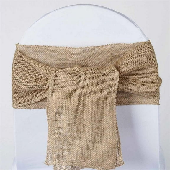 Efavormart 5PCS X CHAMBURY CASA Splendid Burlap Chair Sash Natural Tone