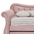 thumbnail image 2 of Daybed with Button Tufted Back and Rolled Arms, Pink, 2 of 5