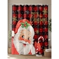 thumbnail image 4 of Red Plaid Christmas Small Stall Shower Curtain, Waterproof Shower Curtains for Bathroom, Santa Xmas Snowflake Farmhouse Washable Fabric Cloth Bath Curtain for Bathtub with Hooks 36x78 Inches, 4 of 6