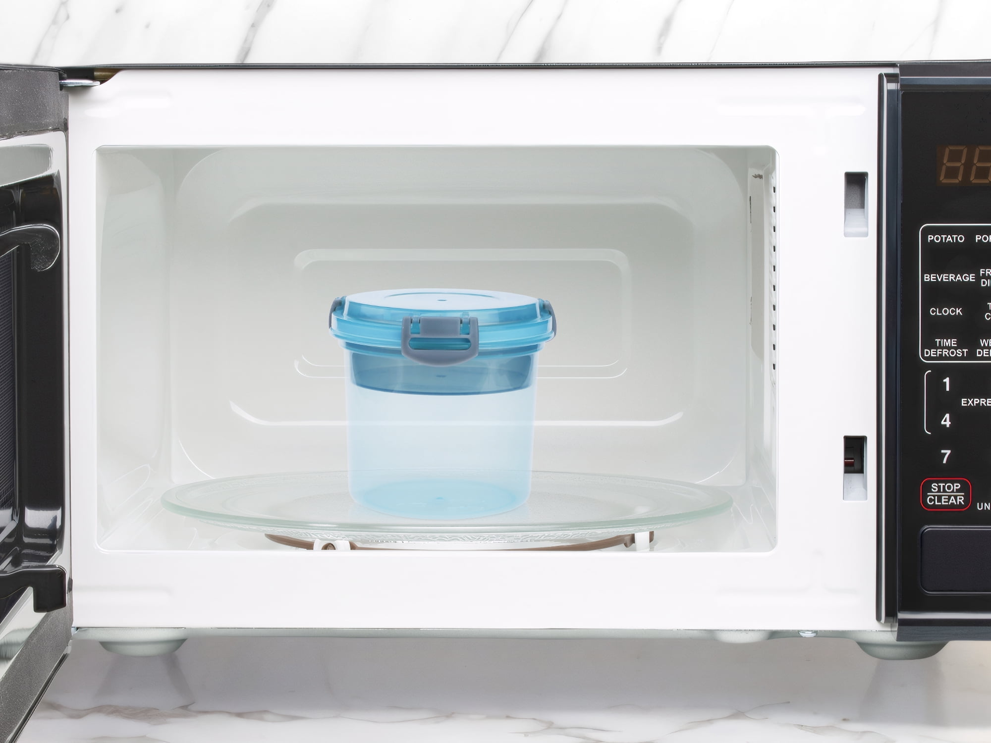 Unique Bargains Food Storage Containers Leakproof Reusable Lunch Box 5 Packs Blue