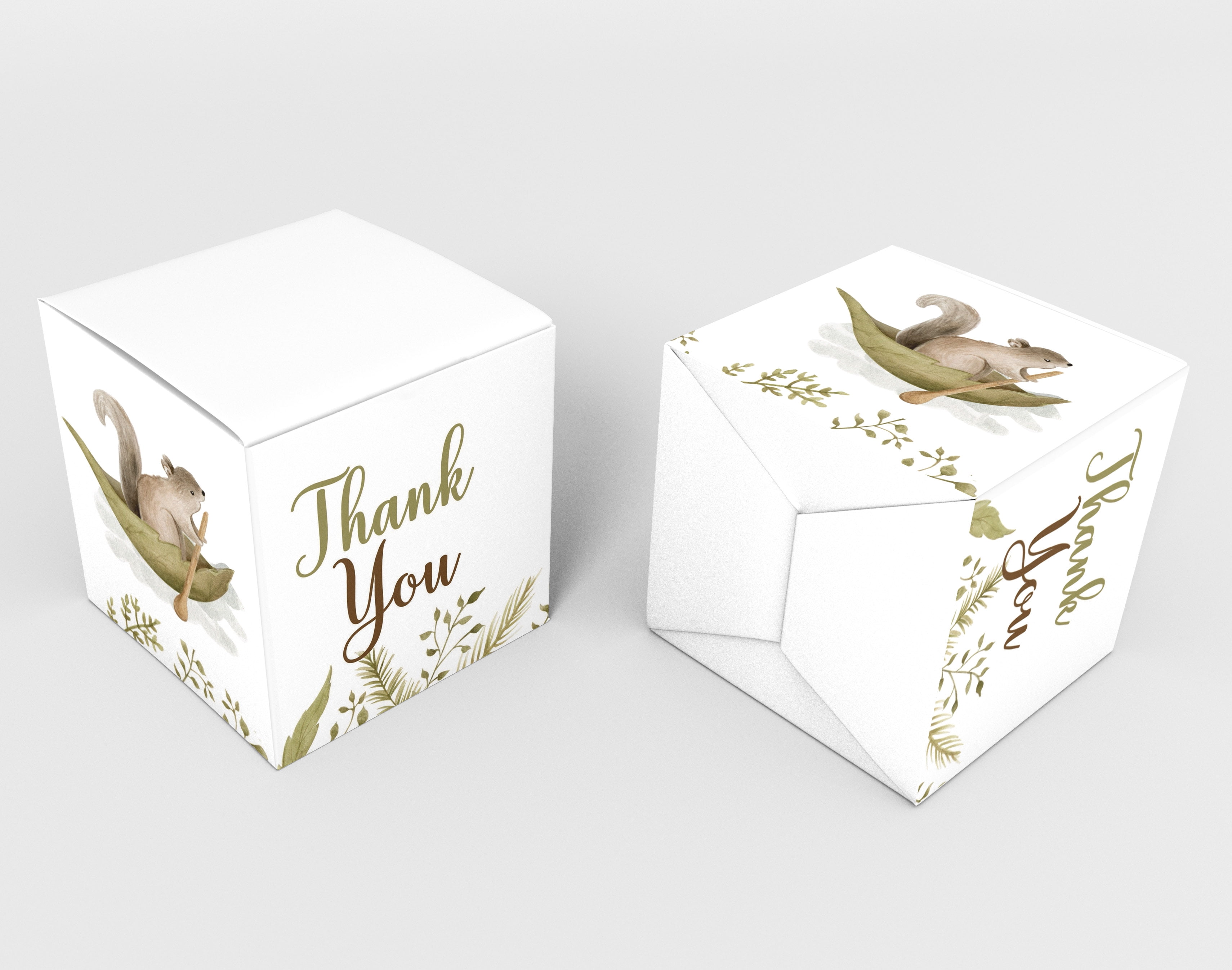 InkdotpotPaper Box -Mini Favor Box ForBaby Shower4x4x4 Inches Paper Gift Boxes, Candy Paper Box For Party Favors, Baby ShowerCuteAnimals,Boy / GirlTheme- Pack Of 20