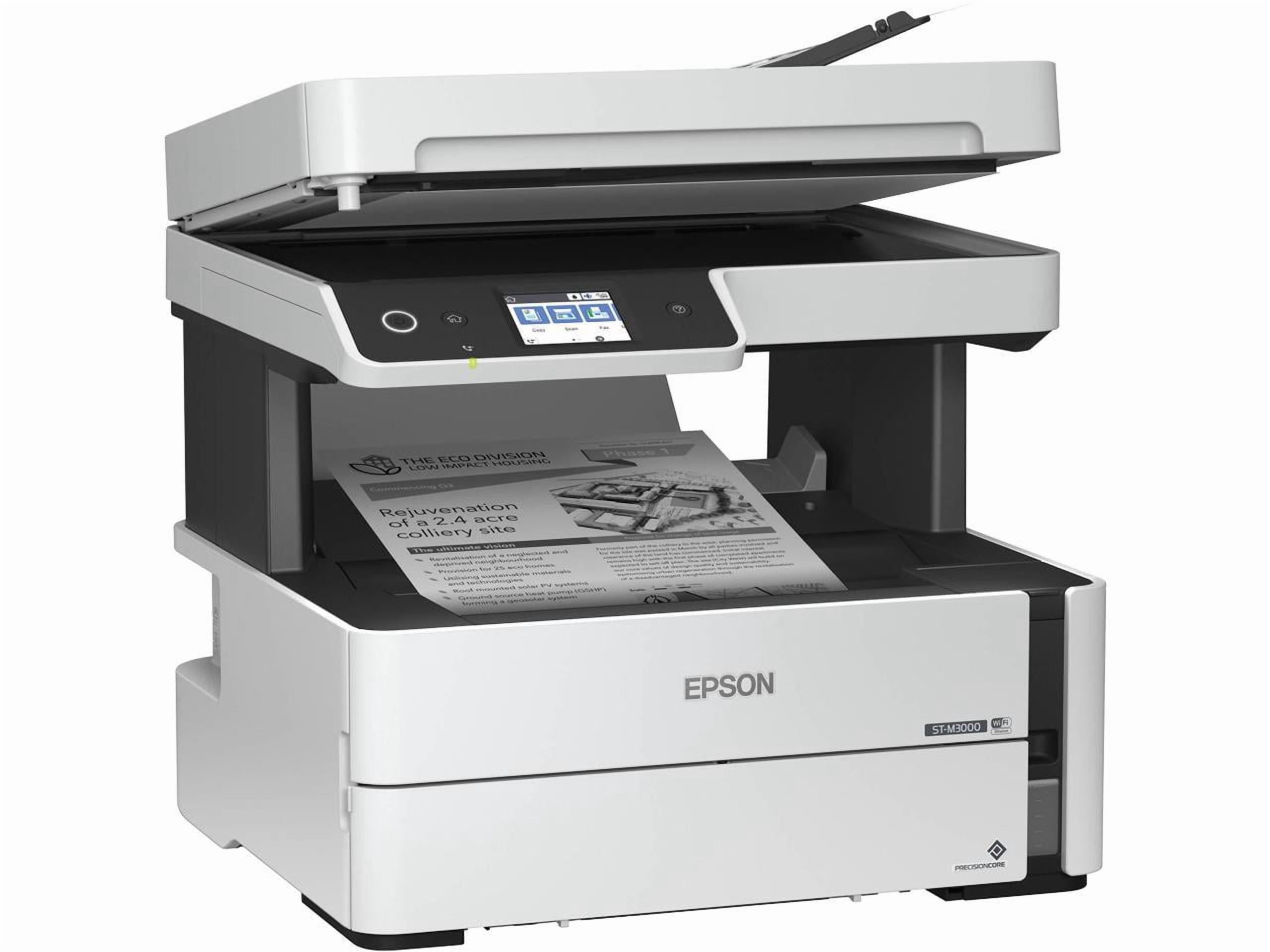 Epson Workforce ST-M3000 Monochrome PrecisionCore All-in-One Printer, Accessories Included