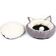 thumbnail image 2 of Pet Bed, Cat Round Washable Removable Cotton Warm Sleeping Bed Cushion for Cat Kitten (M, Grey), 2 of 4