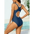 thumbnail image 6 of Charmo Womens Zipper One Piece Sport Swimwear Color Blocked Surfing Bathing Suit, 6 of 6