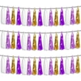 thumbnail image 1 of Guirnalda con borlas Hysilla para decoración de fiesta, 45 unidades, color morado y dorado, 1 of 6