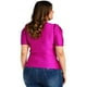 thumbnail image 3 of Blusa de satín Roman Fashion /Tallas Extras, 1825 (Magenta) fucsia oscuro 40 Roman Fashion BL-GR-1825-MAGENTA, 3 of 6