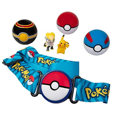Pokmon Clip N Go Pok Ball Belt Set Bonus Pack Includes Pikachu And Jangmo O Figure And 3 Pok Balls Holds Up To 6 Pokeballs Ages 4