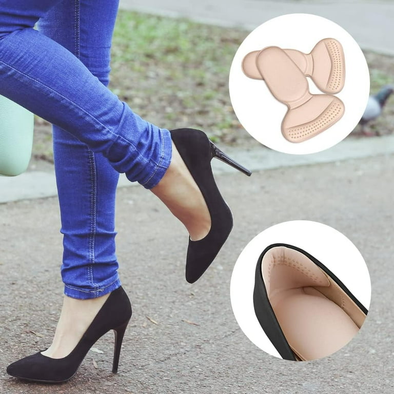 4 Pairs Shoe Heels for Extra Large Shoes Wide Boots and High Heels Adhesive Heel Inserts and Shock Absorbers for Women and Men Reusable Heel