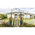 thumbnail image 7 of Pouseayar 86.6" Garden Arbor Arch Gate with Trellis Sides for Climbing Plants, Wedding Ceremony Decorations, Grape Vines with Locking Doors, Planter Baskets Black, 7 of 7