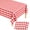 Red & White, variant on 6 Pack Disposable 54×108" Buffalo Plaid Vinyl Tablecloth, Waterproof Wipeable Cover for Picnic Indoor Outdoor