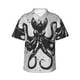 thumbnail image 1 of Balery Abstract Ink Octopus Camisas hawaianas de manga corta para hombre, camisas playeras de corte holgado, camisas de vacaciones con botones,Large, 1 of 7