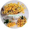 thumbnail image 1 of Girasol artificial 6 Ramo de flores artificiales Girasoles falsos Decoración floral Ramo Hogar Hotel Oficina Banquete de boda Jardín Artesanía Decoración de arte 13 pulgadas Sin jarrón brillar Juguete, 1 of 4