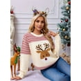 thumbnail image 5 of Ugly Christmas Sweaters for Women Cute Fuzzy Funny Wintertime and Holiday Parties Knitted Pullover Sweater Beige XL, 5 of 10