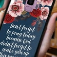 thumbnail image 5 of FINCIBO Soft TPU Black Case Slim Cover for Samsung Galaxy S9 5.8" (NOT FIT Samsung Galaxy S9 PLUS 6.2 inch), Blue Don'T Forget To Pray Today, 5 of 6