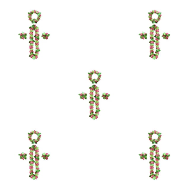 Yuarrent Leis hawaianos de tela a precio asequible de 4 piezas - Guirnalda hawaiana elegante, amplia y respetuosa con el medio ambiente Color Type2 NO2