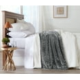 thumbnail image 3 of Great Bay Home Velvet Plush Fleece Reversible Sherpa Warm and Cozy Bed Blanket  (Twin, Pewter), 3 of 4