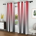 thumbnail image 5 of Lfeey Blackout Curtains 63 inches long, Striped Printed Curtains for Bedroom, Insulated Lined, 42x63 inches, Red and Black, 2 Panels, 5 of 6