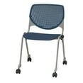 thumbnail image 6 of KFI Studios KOOL Armless Stacking Chair with Casters, White, 6 of 6