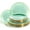 Green-60pcs, variant on 100PCS Clear Plastic Plates with Gold Rim, Includes 50pcs Dinner Plate 10” and 50pcs Dessert Plate 7”, Disposable Heavyduty Plates for Birthdays, Parties and Wedding
