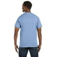 thumbnail image 2 of Hanes Men's 3 Pack Authentic 6 Oz Cotton Crewneck Light Blue T-Shirt, Size 3XL, 2 of 3