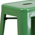 thumbnail image 6 of WYDK Commercial Grade 30" H Backless Green Metal Indoor-Outdoor Barstool, Square, 6 of 10