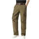 thumbnail image 2 of Pantalones largos de moda para hombre, casuales, de color sólido, con bolsillos y cremallera, cintura elástica, de poliéster., 2 of 4