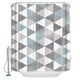 thumbnail image 2 of Cortina de ducha DEKAXID con diseño retro de rombos y cuadros, de alta calidad, impermeable, para baño, estilo sencillo, 2 of 5