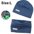 thumbnail image 1 of Conjunto de gorro y bufanda de lazo para bebés, niños y niñas, gorros tejidos de algodón suave para niños, gorro y bufandas con cuello para niños pequeños, 1 of 8