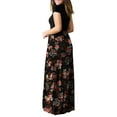 thumbnail image 4 of HAOMEILI Women Short Sleeve Loose Plain Maxi Dresses Casual Long Dresses with Pockets, 4 of 7