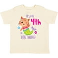 thumbnail image 3 of Inktastic It's My 4th Birthday with Cute Cat Mermaid Girls Toddler T-Shirt, 3 of 5