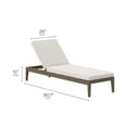 thumbnail image 3 of Northlake Outdoor Patio Teak Chaise Lounge in Weathered Gray White, 3 of 10