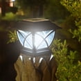 thumbnail image 2 of Solar Fence Lights Outdoor, Ip65 Waterproof Solar Post Cap Light, Dusk To Dawn Auto On/Off for Garden, Yard, Patio Decor, Square Led Wall Lamp, Warm White Sunlight Powered, 2 of 7