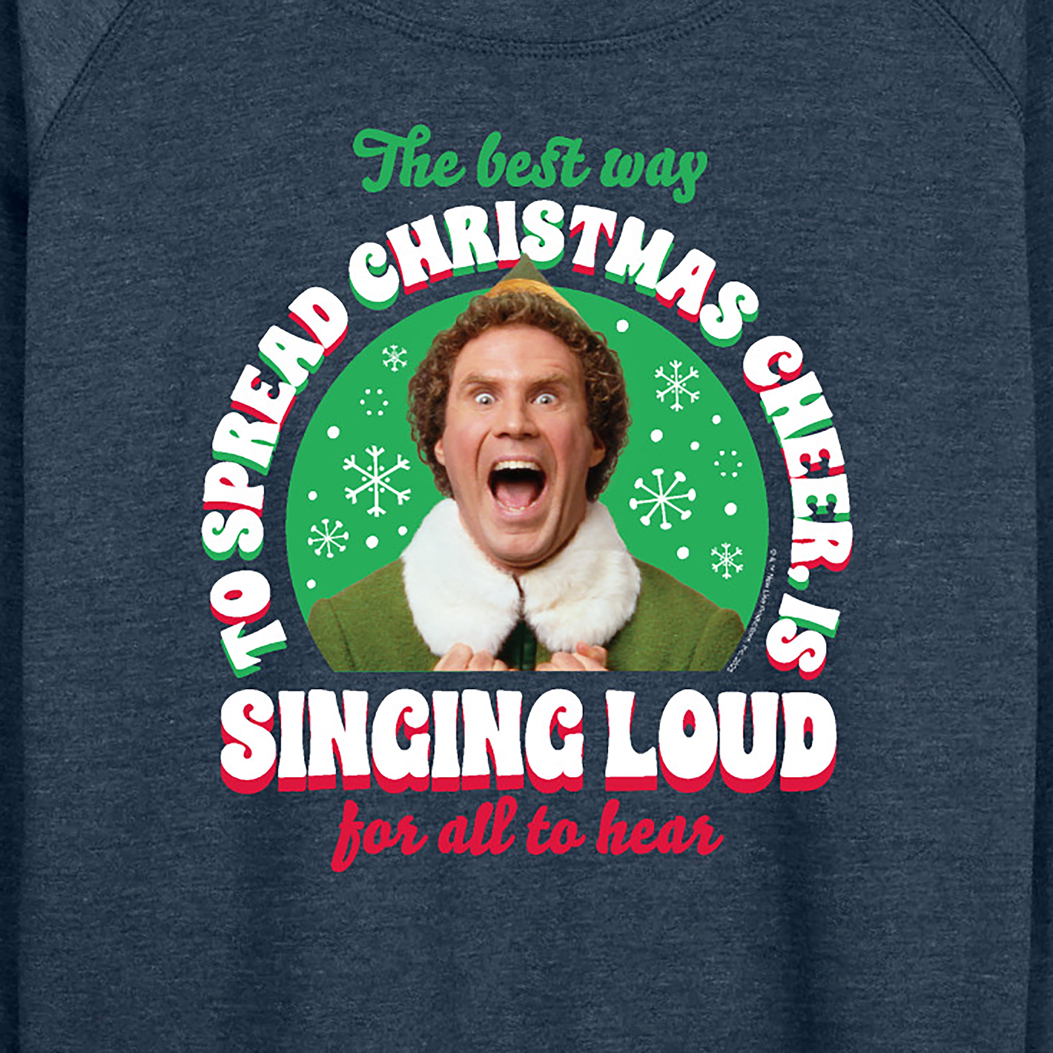 ELF - Christmas Singing - Women's Lightweight French Terry Long Sleeve Shirt