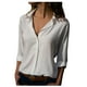 thumbnail image 1 of Gibobby Blusas Casual Camisa regular de negocios con cuello doblado para mujer（Blanco， XL), 1 of 5