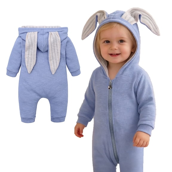 Easter Outfits Boys Girls Onesies Cute Bunny Suit Long Sleeves Baby's First Easter Outfit Boys Pjs Size 6-9 Months
