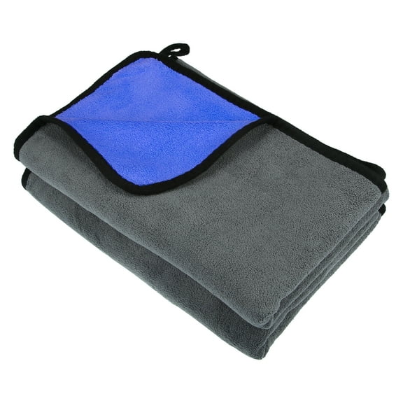 Grey Blue 80 x 60cm Microfibre Car Drying Towel Extra Large Car Cleaning Super Absorbent Car Drying Cloth Dryer 2pcs