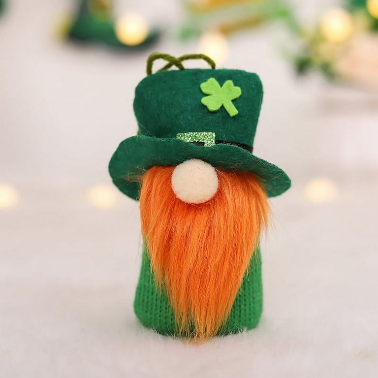 Plush Elf Decorations St.Patrick s Day Gnome Green Hat Doll