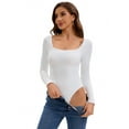 thumbnail image 4 of Unique Bargains Bodysuit Slim Fit Brief Leotard 2XL White, 4 of 6