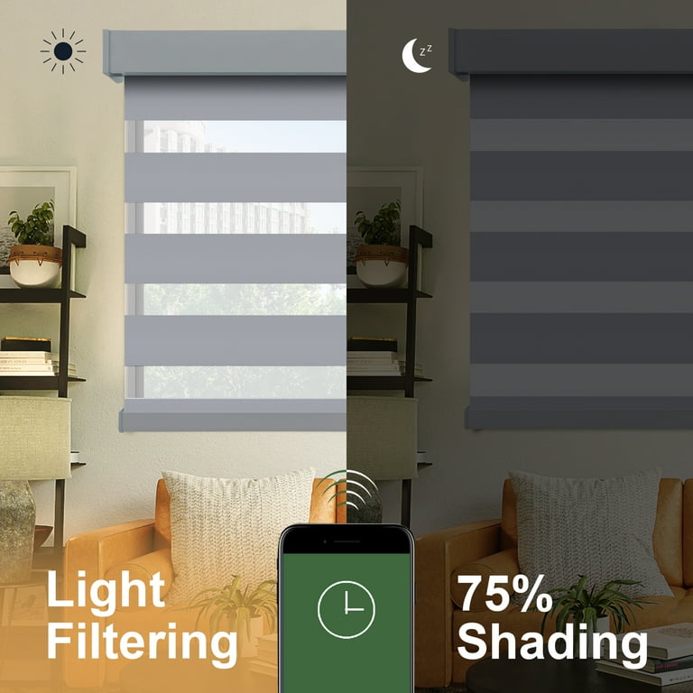 MING CHEN Motorized Blinds with Remote Control 75% Blackout