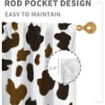 thumbnail image 5 of Cows Print Curtains Western Brown Black White Cute Rustic Farmhouse Animal Cowhide Spot Fur 42x63 Inch Rod Pocket Curtain for Bedroom Living Room Office Window Drapes Treatment Fabric 2 Panels, 5 of 6