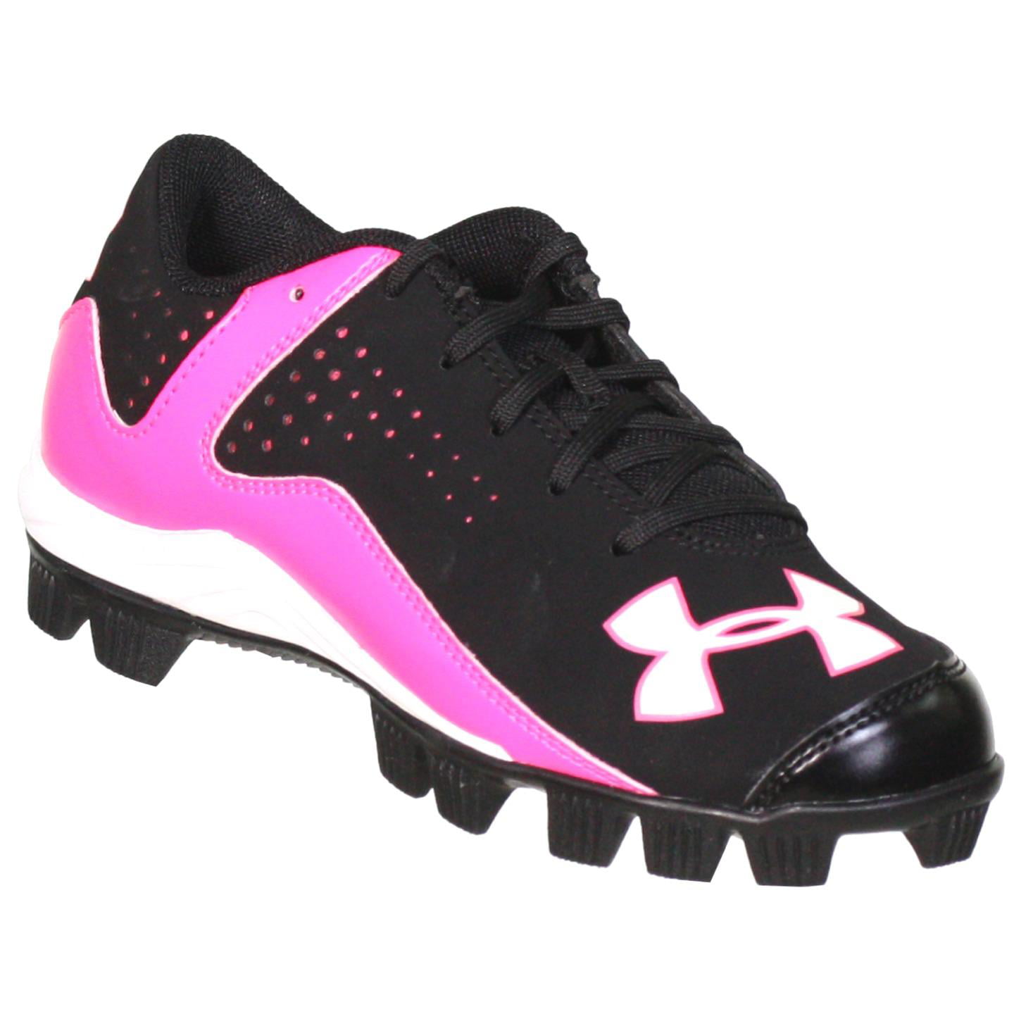 NEW Pre School Girls UNDER ARMOUR UA Leadoff Low Baseball Softball Cleats Shoes 