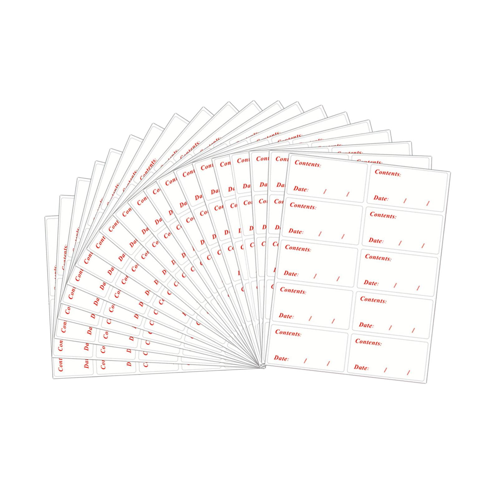 200Pcs Freezer Labels, Self 6Cmx3cm Stickers, for Bag Container Packing