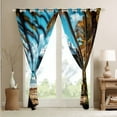 thumbnail image 3 of Coastal Beach Curtains,Hawaiian Tropical Palm Tree Curtains Adults Bedroom Decor,Summer Ocean Sea Theme Curtains Vintage Bus Window Curtains 2 Panels (38Wx45L), 3 of 6